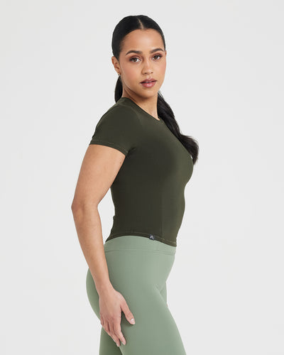 Mellow™ Soft Mid Short Sleeve T-Shirt | Khaki