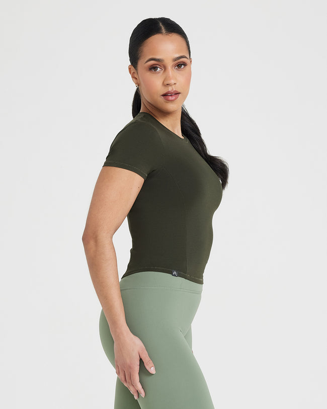 Mellow™ Soft Mid Short Sleeve T-Shirt | Khaki