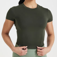 Mellow™ Soft Mid Short Sleeve T-Shirt | Khaki