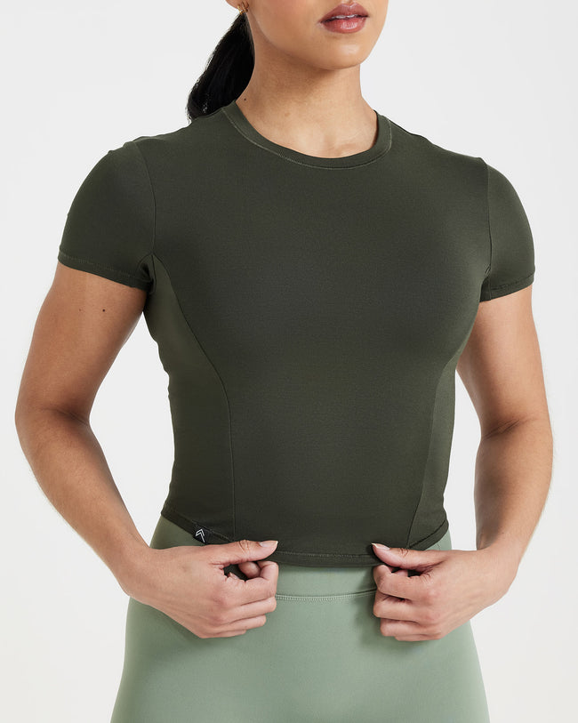 Mellow™ Soft Mid Short Sleeve T-Shirt | Khaki