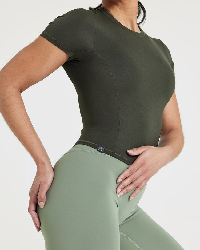 Mellow™ Soft Mid Short Sleeve T-Shirt | Khaki