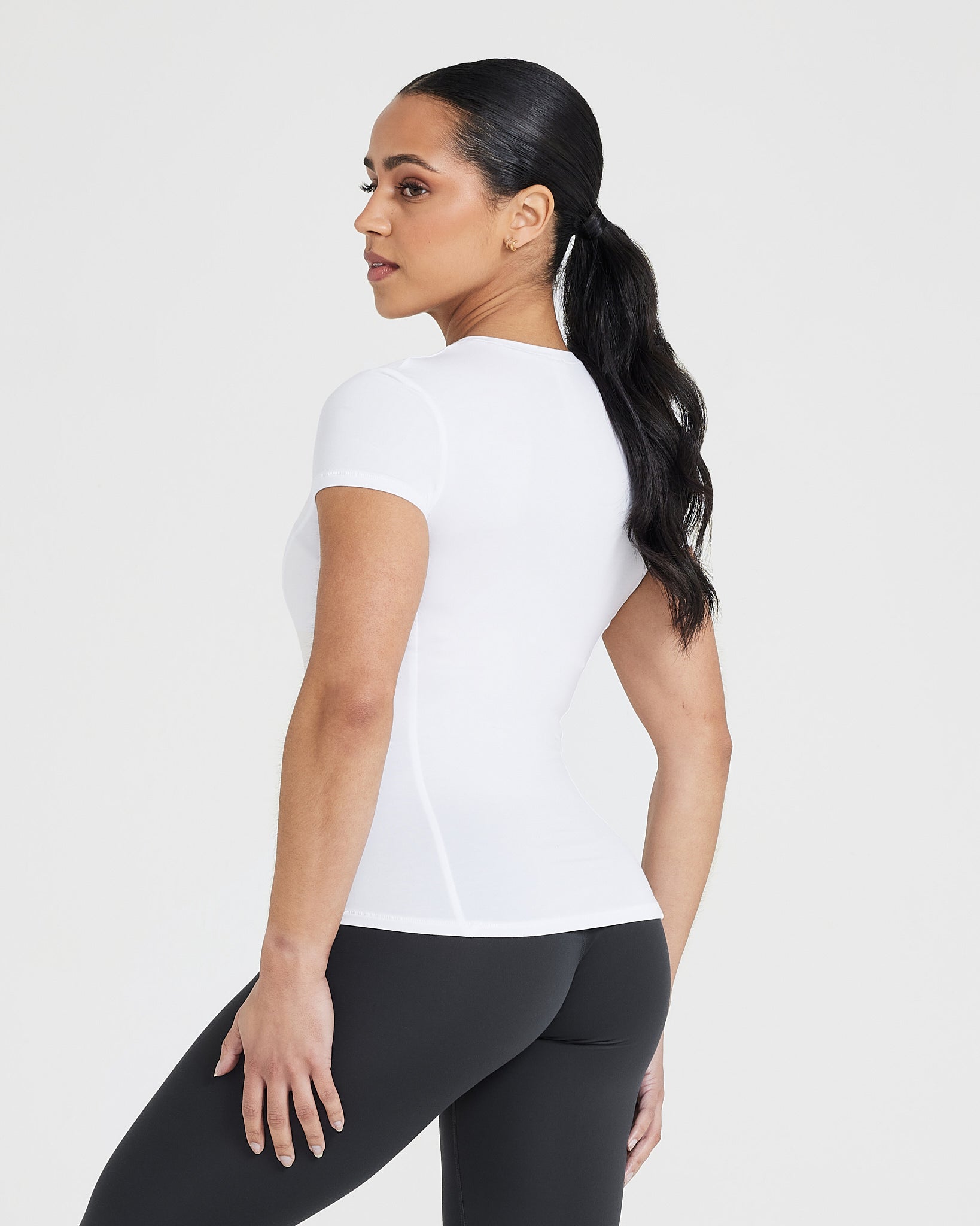 Women's Short Sleeve Shirt White - Cap Sleeve | Oner Active US