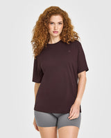 Classic Oversized Lightweight T-Shirt | Plum Brown