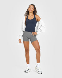 Cotton Fitted Vest | True Blue