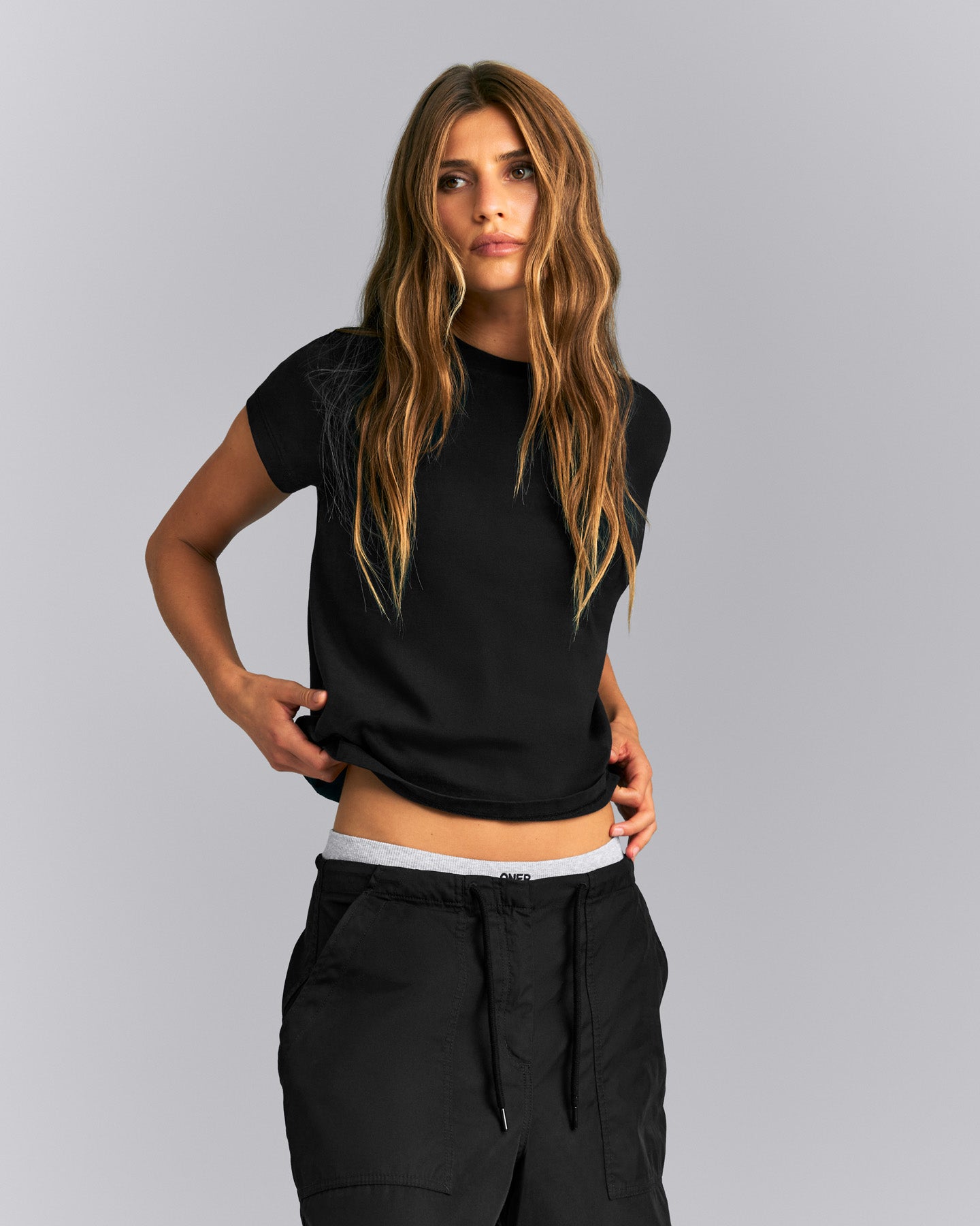 Regular Cotton Short Sleeve T-Shirt | Black