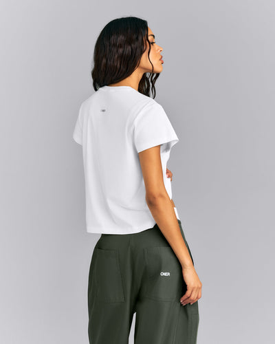 Regular Cotton Short Sleeve T-Shirt | White