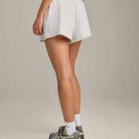 Cotton Vintage Lounge Shorts | Light Gray Marl