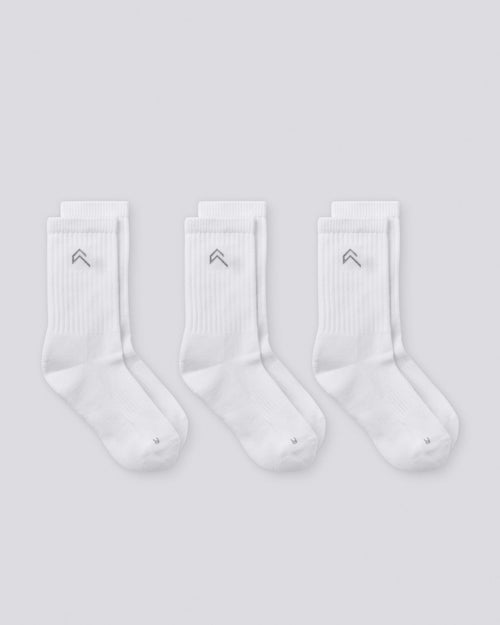 Crew Socks 3 Pack | White