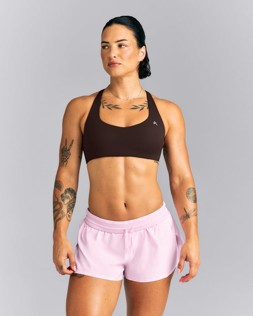 EasyLift™ Cross Back Sports Bra | Dark 70% Cocoa