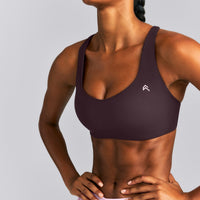 EasyLift™ Cross Back Sports Bra New Branding | Dark Umber Brown
