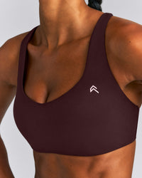 EasyLift™ Cross Back Sports Bra New Branding | Plum Brown