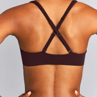 EasyLift™ Cross Back Sports Bra New Branding | Plum Brown