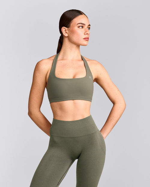 EasyLift™ Halter Bralette | Alpine Green