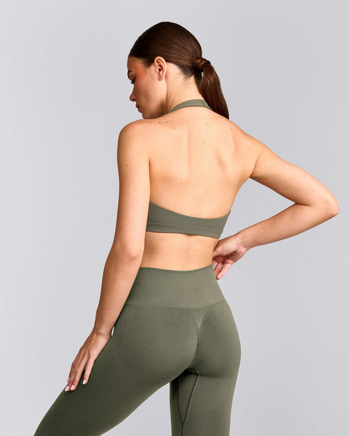 EasyLift™ Halter Bralette | Alpine Green