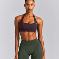 EasyLift™ Halter Bralette New Branding | Dark Umber Brown