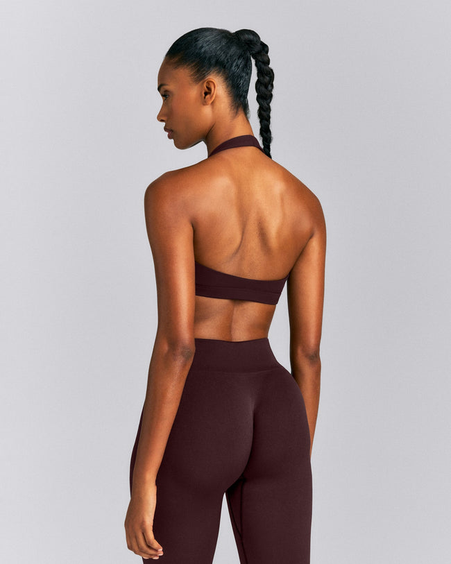 EasyLift™ Halter Bralette New Branding | Plum Brown