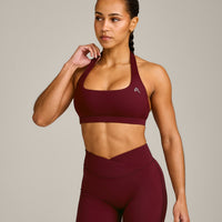 EasyLift™ Halter Bralette with Gray Logo | Rosewood