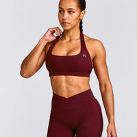 EasyLift™ Halter Bralette with Gray Logo | Rosewood