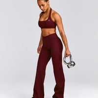 EasyLift™ Halter Bralette with Gray Logo | Rosewood