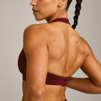 EasyLift™ Halter Bralette with Gray Logo | Rosewood