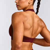 EasyLift™ Halter Bralette with Gray Logo | Rosewood
