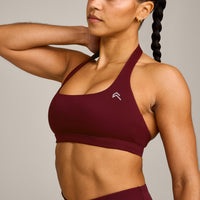 EasyLift™ Halter Bralette with Gray Logo | Rosewood
