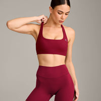 EasyLift™ Halter Bralette with Gray Logo | Ruby Red