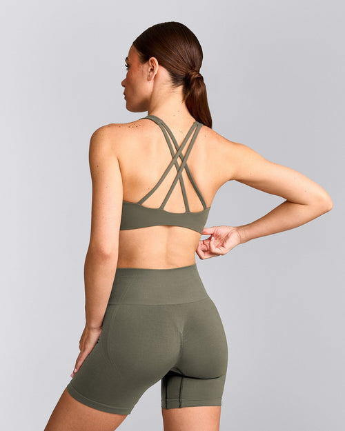 EasyLift™ High Neck Sports Bra | Alpine Green