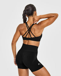 EasyLift™ High Neck Sports Bra | Black