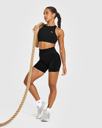 EasyLift™ High Neck Sports Bra | Black