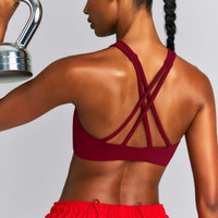 EasyLift™ High Neck Sports Bra New Branding | Ruby Red