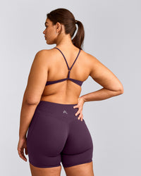 EasyLift™ Ultra Minimal Bralette with Gray Logo | Blackberry Purple