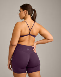 EasyLift™ Ultra Minimal Bralette with Gray Logo | Blackberry Purple