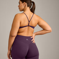 EasyLift™ Ultra Minimal Bralette with Gray Logo | Blackberry Purple