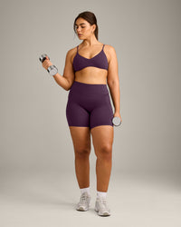 EasyLift™ Ultra Minimal Bralette with Gray Logo | Blackberry Purple