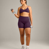 EasyLift™ Ultra Minimal Bralette with Gray Logo | Blackberry Purple