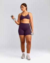 EasyLift™ Ultra Minimal Bralette with Gray Logo | Blackberry Purple