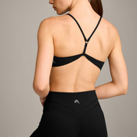 EasyLift™ Ultra Minimal Bralette with Gray Logo | Black