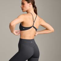 EasyLift™ Ultra Minimal Bralette with Gray Logo | Coal