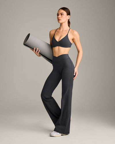 EasyLift™ Ultra Minimal Bralette with Gray Logo | Coal