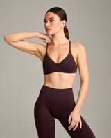 EasyLift™ Ultra Minimal Bralette with Gray Logo | Plum Brown