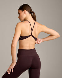 EasyLift™ Ultra Minimal Bralette with Gray Logo | Plum Brown