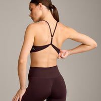 EasyLift™ Ultra Minimal Bralette with Gray Logo | Plum Brown