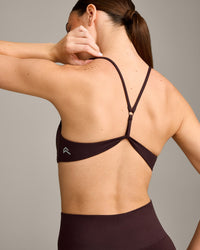 EasyLift™ Ultra Minimal Bralette with Gray Logo | Plum Brown