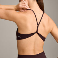 EasyLift™ Ultra Minimal Bralette with Gray Logo | Plum Brown