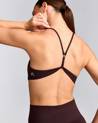 EasyLift™ Ultra Minimal Bralette with Gray Logo | Plum Brown