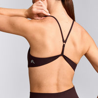 EasyLift™ Ultra Minimal Bralette with Gray Logo | Plum Brown
