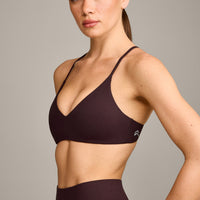 EasyLift™ Ultra Minimal Bralette with Gray Logo | Plum Brown