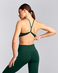 EasyLift™ Ultra Minimal Bralette with Gray Logo | Racing Green