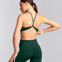 EasyLift™ Ultra Minimal Bralette with Gray Logo | Racing Green